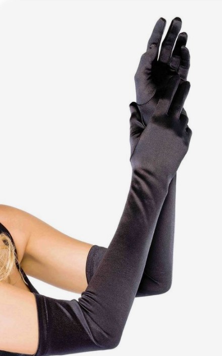 The classic black elbow gloves